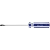 Tournevis &agrave; fente bleu transparent avec bandes , Tige de 1/8", Ronde, Prise en Plastique Cintas