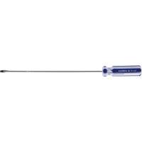 Blue Transparent Striped Slotted Screwdriver, 1/8" Tip, Round, Plastic Handle Cintas