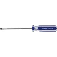 Tournevis &agrave; fente bleu transparent avec bandes, Tige de 3/16", Ronde, Prise en Plastique Cintas
