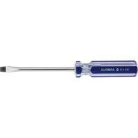 Tournevis &agrave; fente bleu transparent avec bandes, Tige de 1/4", Ronde, Prise en Plastique Cintas