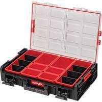Arx&reg; 2X-Large Organizer with Bins, 23" x 15-1/5" x 6-4/5", Black Cintas