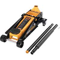 Heavy-Duty Floor Jack, 3 Ton(s) Capacity, 5-1/4" Lowered, 18-1/4" Raised, Manual Hydraulic Cintas