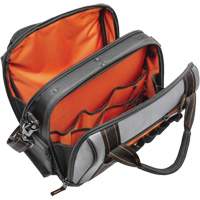 Sac ouvert de 14" pour outils d'ouvrier, Polyester, 32 pochettes, Noir/Gris Cintas