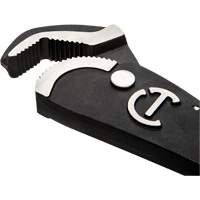 Cl&eacute; bimat&eacute;riau auto-ajustable pour tuyau, Cap des m&acirc;choires 1-1/2", Longueur 12", Fini Oxyde noir, Prise Coussin&eacute;e Cintas