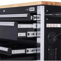 HDRC5212 HD Series Roller Cabinet, 12 Drawers, 51-1/4" W x 21" D x 40-3/10" H, Black Cintas