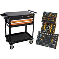 Mechanics Tool Set in Modular Foam Trays with Storage Unit, 194 Pieces Cintas