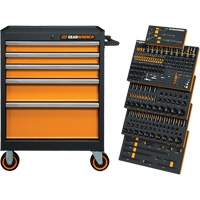 Mechanics Tool Set in Modular Foam Trays with Storage Unit, 247 Pieces Cintas