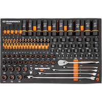 Mechanics Tool Set in Modular Foam Trays with Storage Unit, 247 Pieces Cintas