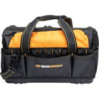Sac &agrave; outils de 20" pour les professionnels, Nylon, 33 pochettes, Noir/Orange Cintas