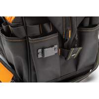 Sac &agrave; outils de 20" pour les professionnels, Nylon, 33 pochettes, Noir/Orange Cintas