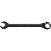 Metric Spline Combination Reversible Ratcheting Wrench, Black/Chrome Finish Cintas