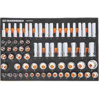 MEGAMOD Metric Mechanics Tool Set in Modular Foam Trays with Rolling Cabinet, 358 Pieces Cintas