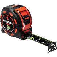 Shockforce NITE EYE Magnetic Tape Measure, 1-1/4" x 25', SAE Graduations Cintas