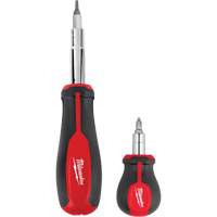 11-in-1 Multi-Bit Screwdriver & 6-in-1 Stubby Multi-Bit Screwdriver Set, 3"/9-4/5" L, Cushion Grip Handle Cintas