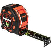 SHOCKFORCE NITE EYE Tape Measure, 1-1/4" x 25', Imperial Graduations Cintas