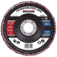 POWERBLEND EDG Curved Edge Flap Disc, 5" x 7/8", Type 27, CG60 Grit, Ceramic Cintas