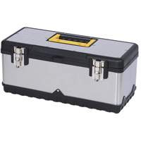 JPSTB-20 Stainless Steel Hand Tool Box, 9-63/100" D x 20" W x 8-7/8" H, Black/Silver Cintas