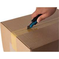 Standard-Duty Retractable Safety Knife, Stainless Steel, Rubber Handle Cintas