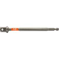 Impactech&reg; Impact Socket Adapter, 1/4" Drive Size, 1/2" Male Size, 6" L Cintas
