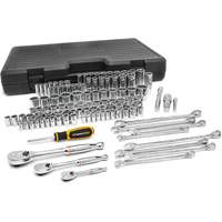 Jeu d'outils pour m&eacute;caniciens &agrave; 6 et 12 pans standards et profonds de 1/4", 3/8" et 1/2" SAE/m&eacute;triques Cintas
