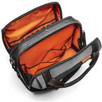 Sac ouvert de 17" pour outils d'ouvrier, Polyester, 3 pochettes, Noir/Gris/Orange Cintas