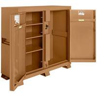 Model 111 Jobsite Cabinet with Padlock, Steel, 47.5 Cubic Feet, Tan Cintas