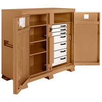 Model 112 Jobsite Cabinet with Padlock, Steel, 54.9 Cubic Feet, Tan Cintas