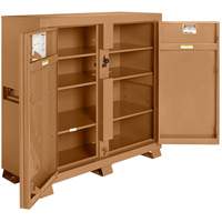 Model 109 Jobsite Cabinet with Padlock, Steel, 47.5 Cubic Feet, Tan Cintas