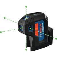 Laser dalignement autonivelant &agrave; faisceau vert &agrave; cinq points Cintas