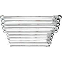 Jeu de cl&eacute;s Gearbox &agrave; t&ecirc;te flexible XL et cannelure universelle 120XP, Cl&eacute; polygonale, 10 morceaux, Imp&eacute;rial Cintas
