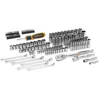 Jeu d'outils manuels pour m&eacute;canicien 90T SAE/m&eacute;trique avec prises 1/4" & 3/8" Cintas