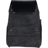Phantom Collection Heavy-Duty Nail & Tool Bag, Leather, 10 Pockets, Black Cintas