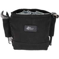 Phantom Collection Nut & Bolt Bag with 2 Sleeves, Canvas, 3 Pockets, Black Cintas