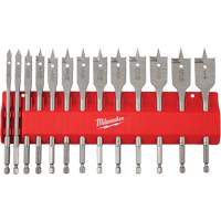 Flat Boring Bit Set, 13 Pieces, High Carbon Steel Cintas