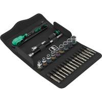 Jeu de cl&eacute; &agrave; cliquet SA 14 Zyklop Comfort avec levier dinversion, 28 Mcx, Prise de 1/4" Cintas