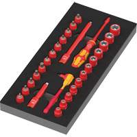 Foam Insert 8007 A VDE Zyklop VDE Ratchet Set 1, 1000 V, 30 Pcs Cintas