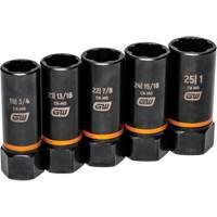 Bolt Biter Extraction Socket Set, 5 Pcs, Impact, 1/2" Drive Size, Deep Cintas