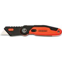 Folding Utility Knife, 1" Blade, Steel Blade, Aluminum Handle Cintas