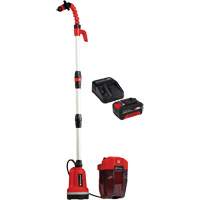 Pompe &agrave; eau propre pour baril de pluie sans fil avec batterie 4 Ah et ensemble de d&eacute;part de chargeur, 18 V, 792,5 gal./min Cintas