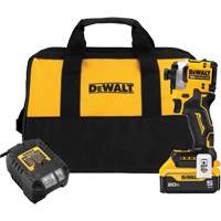 ATOMIC Brushless Cordless 3-Speed Impact Driver Kit, 1/4", 1825 in-lbs Max. Torque, 20 V, Lithium-Ion Cintas