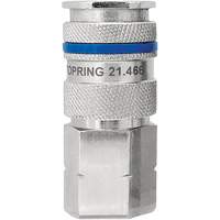 Raccord industriel rapide QUIKSILVER, Laiton nickel&eacute;, 3/8", NPT femelle, 435 PSI Cintas