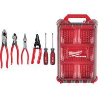 Dipped Grip Pliers, Wire Stripper & Cushion Grip Screwdrivers Set with PACKOUT Organizer Cintas