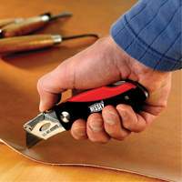 Folding Utility Knife, 2-3/8" Blade, Plastic/Cushion Handle Cintas