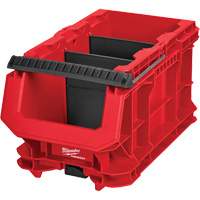 Bac compact PACKOUT, 15-1/2" x 9-1/2" x 8-3/4", Noir/Rouge Cintas