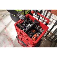 Bac &agrave; profil bas PACKOUT, 15" x 18-5/8" x 6-5/8", Noir/Rouge Cintas