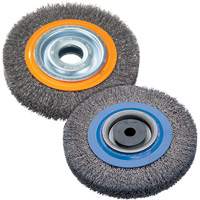 Wire Wheel Brush, 8" Dia., 0.118" Fill, 1-1/4" Arbor Cintas