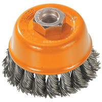 Brosse &agrave; fils nou&eacute;s torsad&eacute;s, 3" dia. x M10x1,5 arbre Cintas