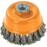 Brosse-boisseau, 3" dia. x 5/8"-11 arbre Cintas