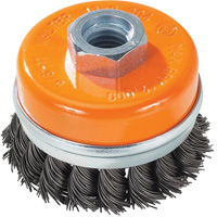 Brosse boisseau &agrave; fils nou&eacute;s avec anneau, 3" dia. x 5/8"-11 arbre Cintas