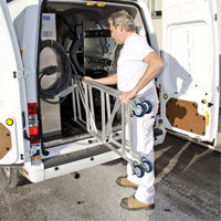 Mobile Work Scaffolding - Mini Scaffoldings, Aluminum Frame, 42" D x 48-1/2" H Cintas